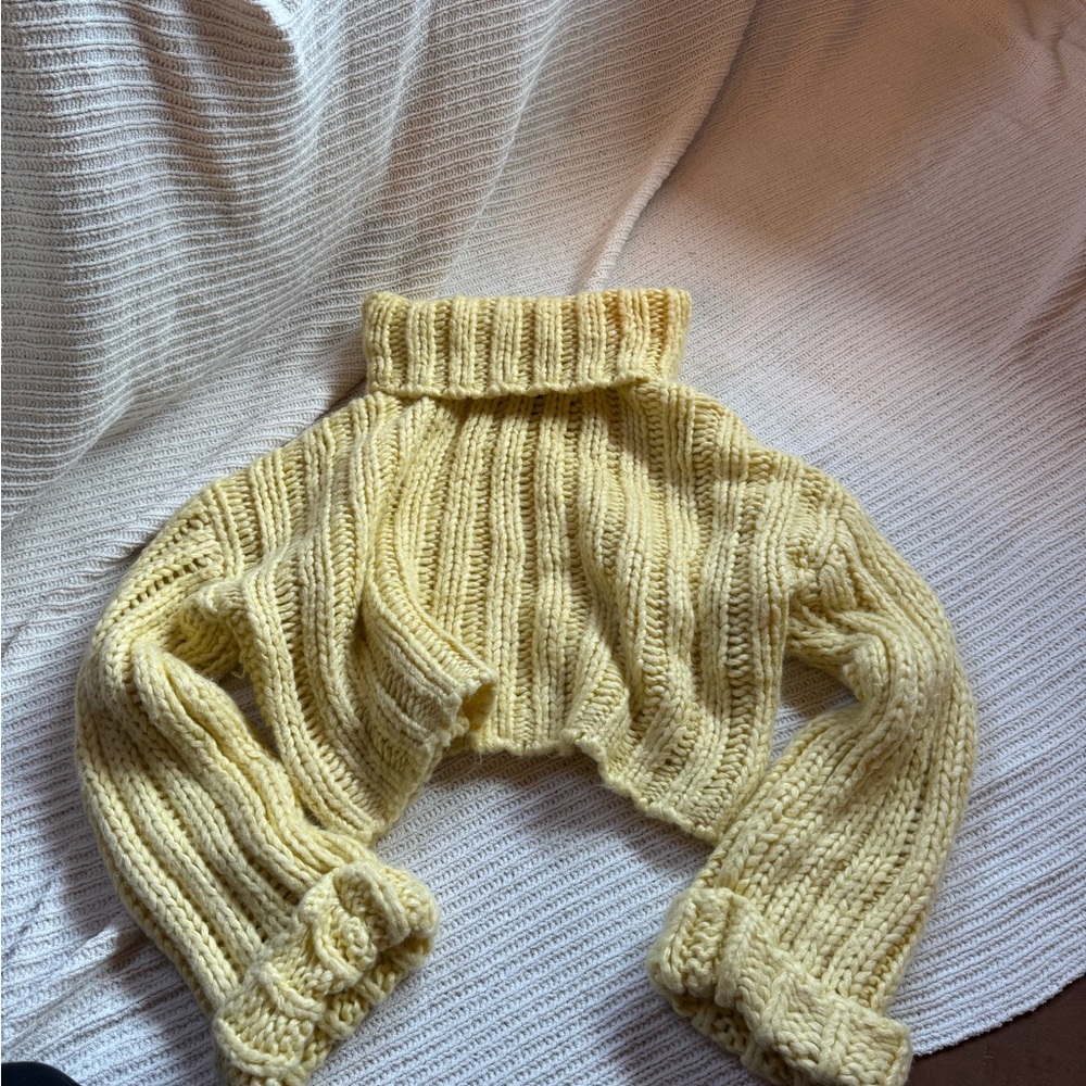 Cozy Yellow Turtleneck Sweater